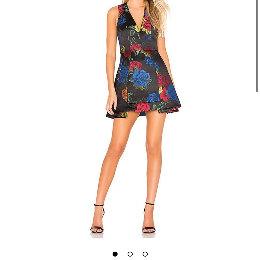 Tanner Dress in Black Multi by Alice + Olivia
